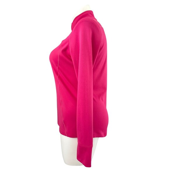 Nike Pink Dri-FIT Zip-Up Running Top, Long Sleeves Women's Size XL - Picture 5 of 9